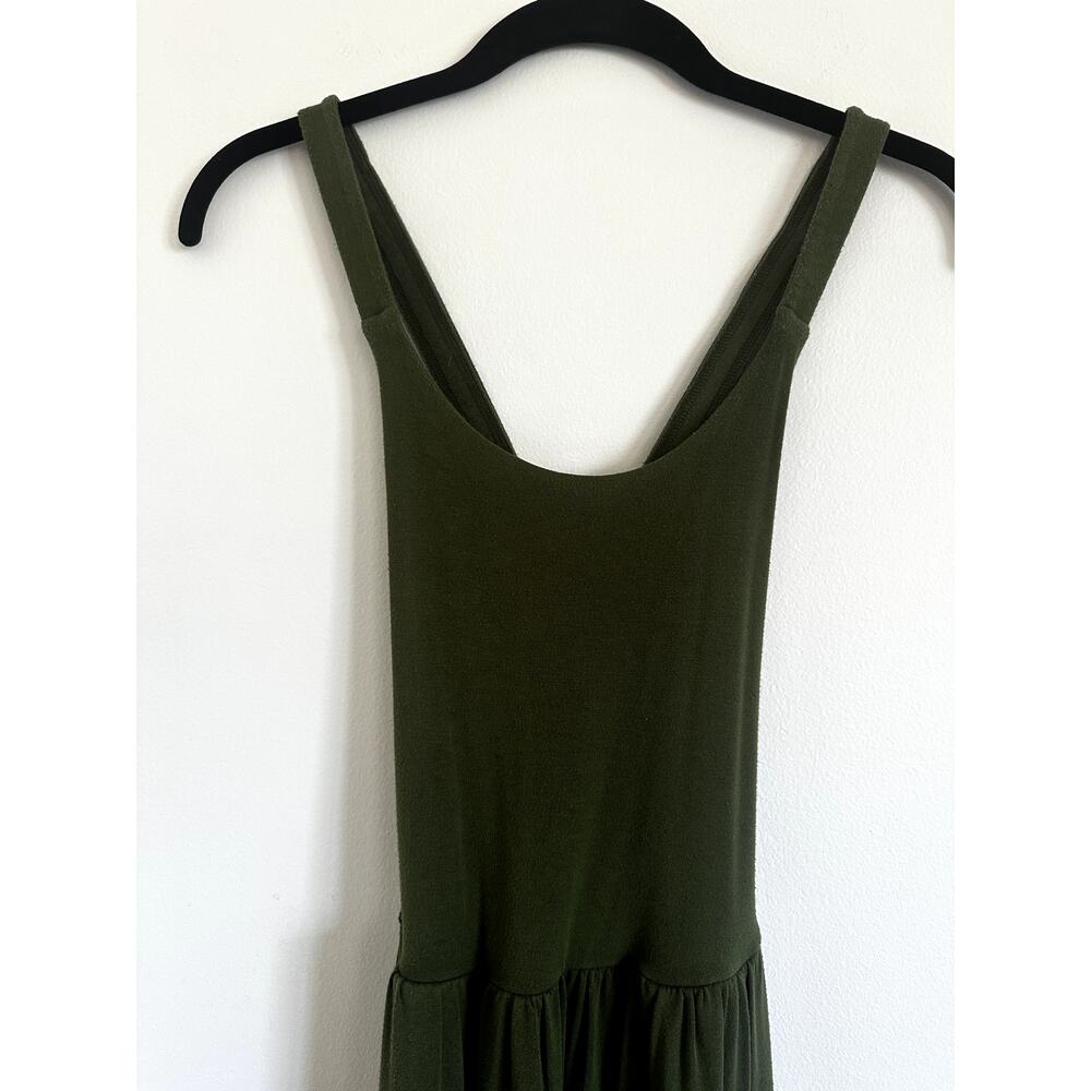 IMBODHI The Bodhi Harem Jumpsuit Olive Green Crossover Back Pockets XS/S - Picture 3 of 7